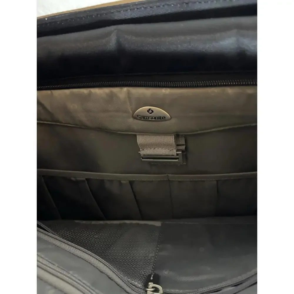 Samsonite Black Laptop Tote Bag Nylon Work Travel Bag Zip Top